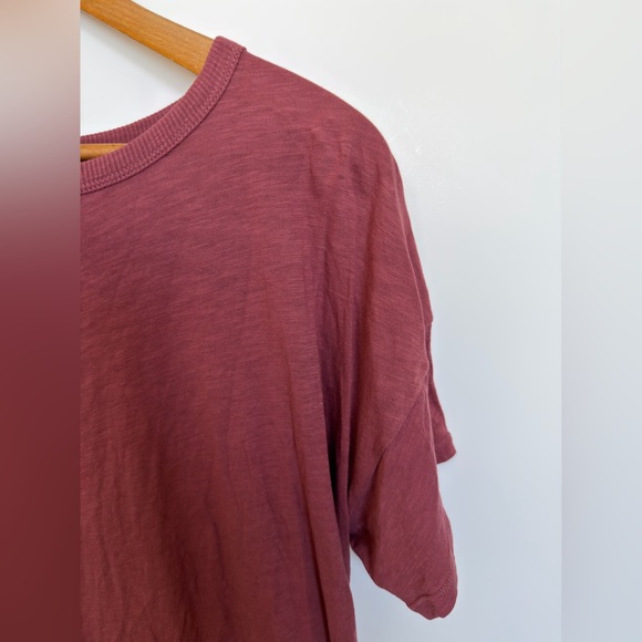 Madewell Burgundy Crewneck Short Sleeve Tee Shirt Size XL - Picture 5 of 10